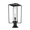 Z-Lite Sheridan 1 Light Outdoor Pier Mounted Fixture, Black And Seedy 594PHBR-553PM-BK - alternate 7